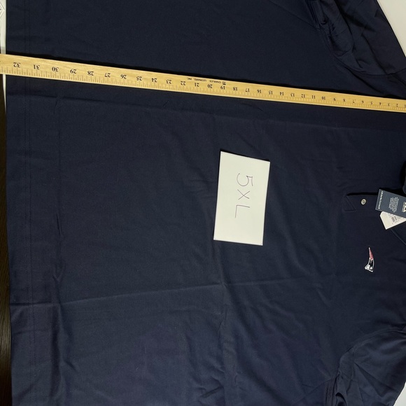New England Patriots Cutter & Buck Big & Tall Long Sleeve Polo Navy New - Picture 9 of 9